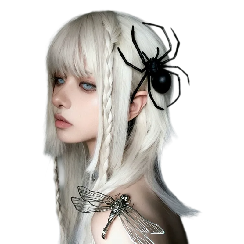 Glossy Gothic Spider Hair Clip
