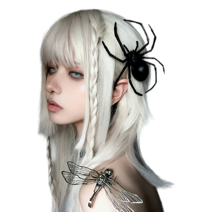 Glossy Gothic Spider Hair Clip
