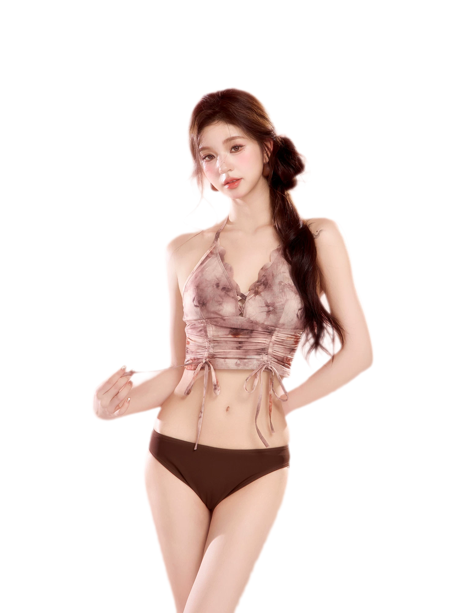 Tie-Dye Ruched Swim Set