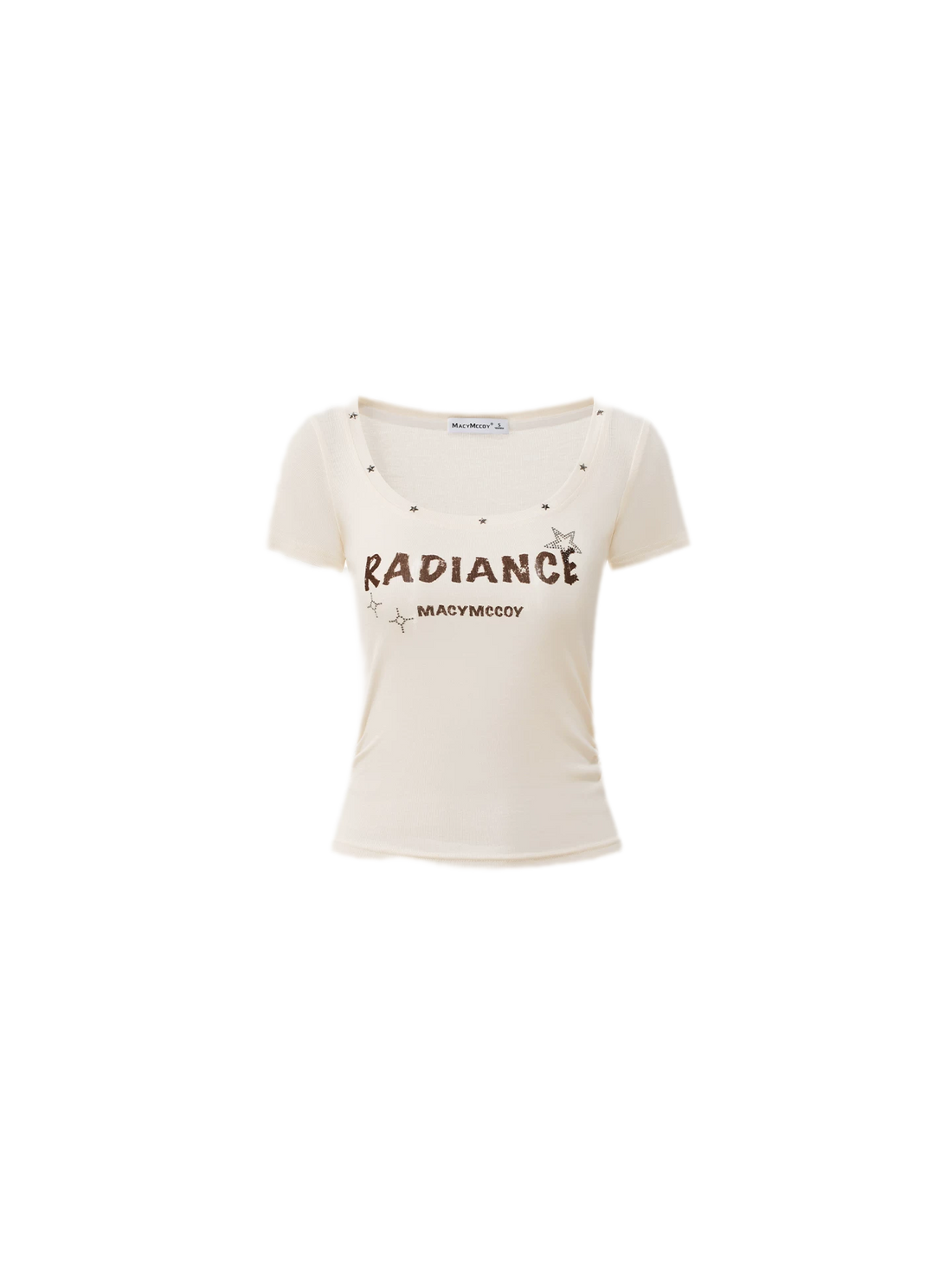 MACYMCCOY Tencel U-Neck Logo T-Shirt – view 2