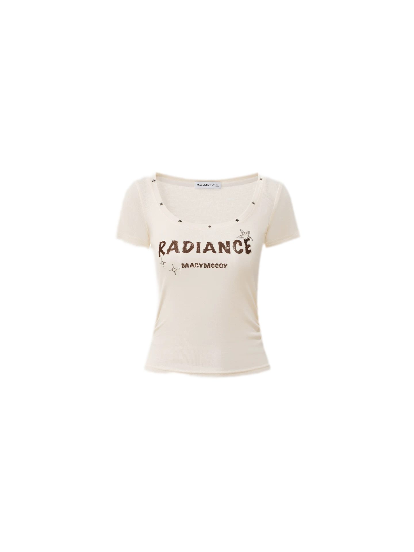 Tencel U-Neck Logo T-Shirt