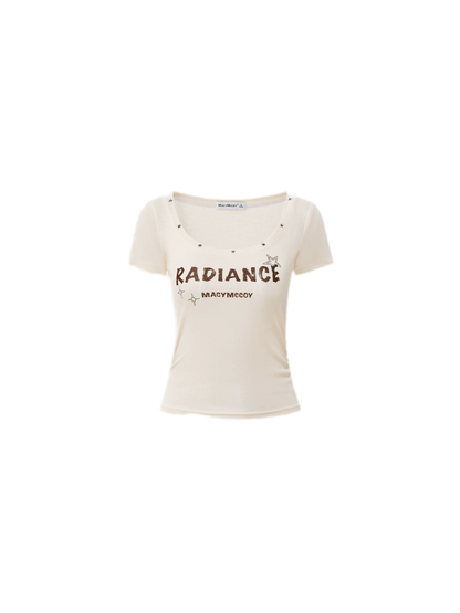 Tencel U-Neck Logo T-Shirt