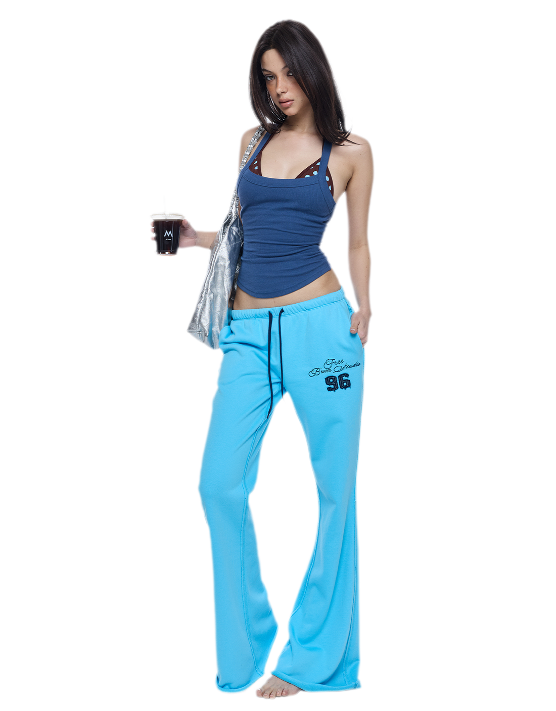 Blue Flare Sport Pants