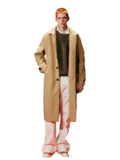 Embroidered Tailored Long Coat