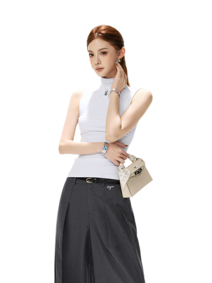 Haze Blue Slim Knit Top