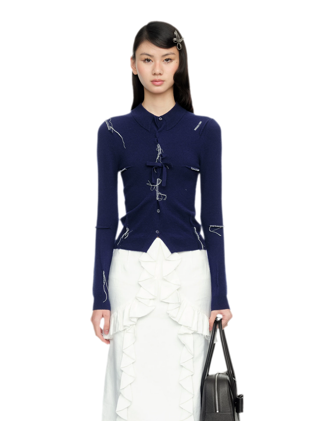 Elegant Knit Top with Pleat Details