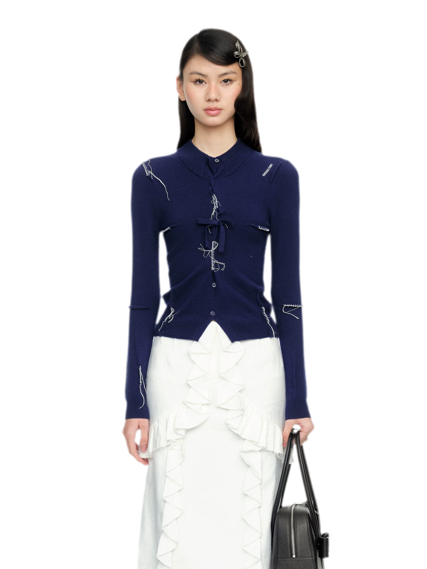 Elegant Knit Top with Pleat Details