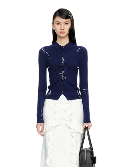 Elegant Knit Top with Pleat Details