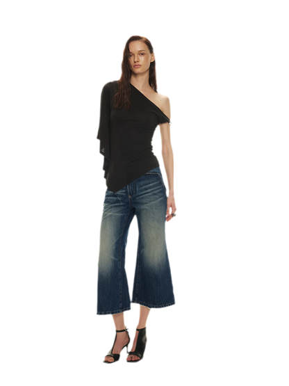 Modal Asymmetrical Single-Shoulder Top