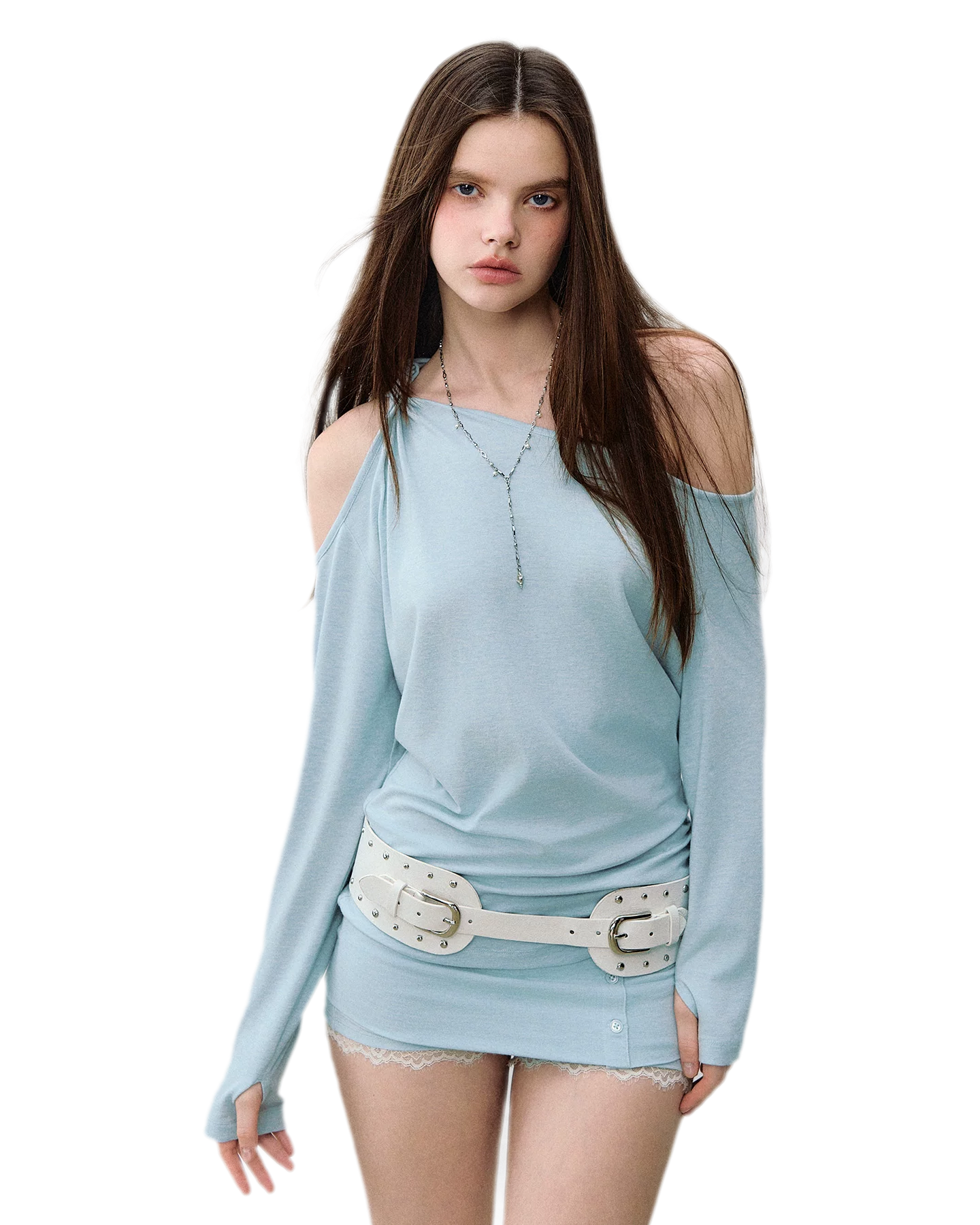 Mambo Signal One-Shoulder Top &amp; Skort