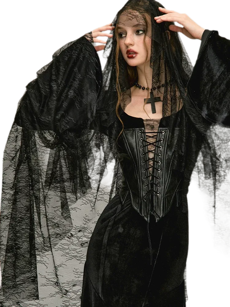 Velvet Witch Mermaid Maxi Dress