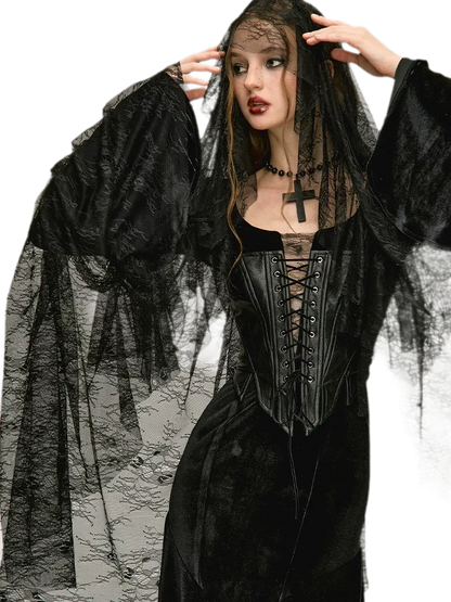 Velvet Witch Mermaid Maxi Dress