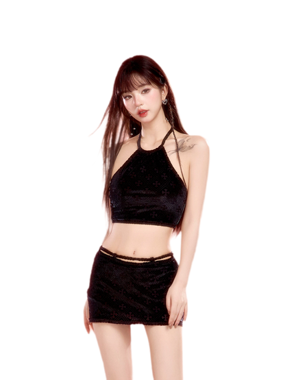 Halter Backless Swim Set