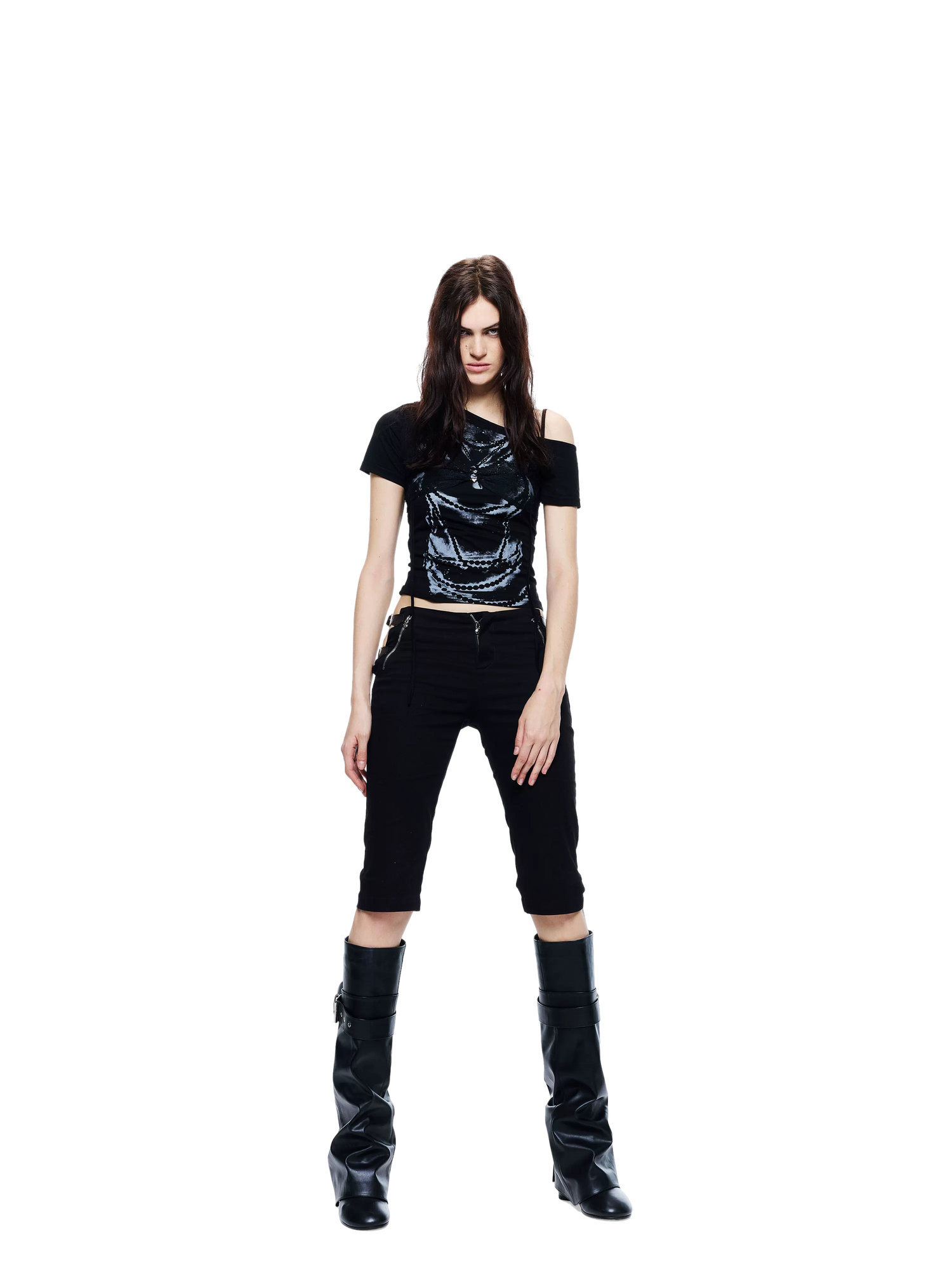 Light Asia T-shirt with Lace and Print