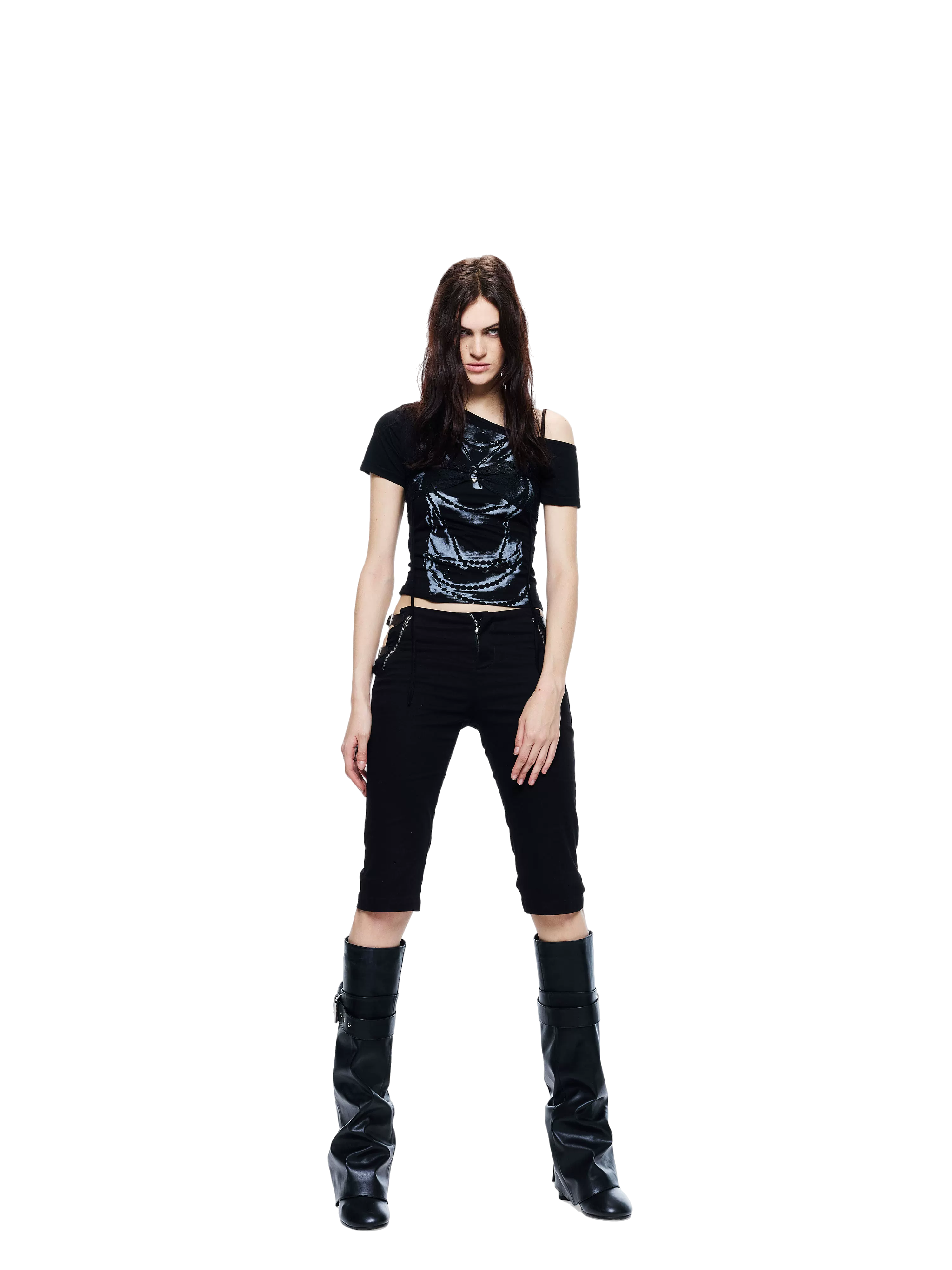 Light Asia T-shirt with Lace and Print