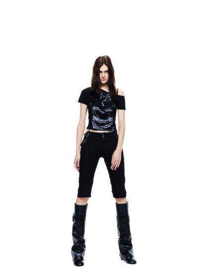Light Asia T-shirt with Lace and Print