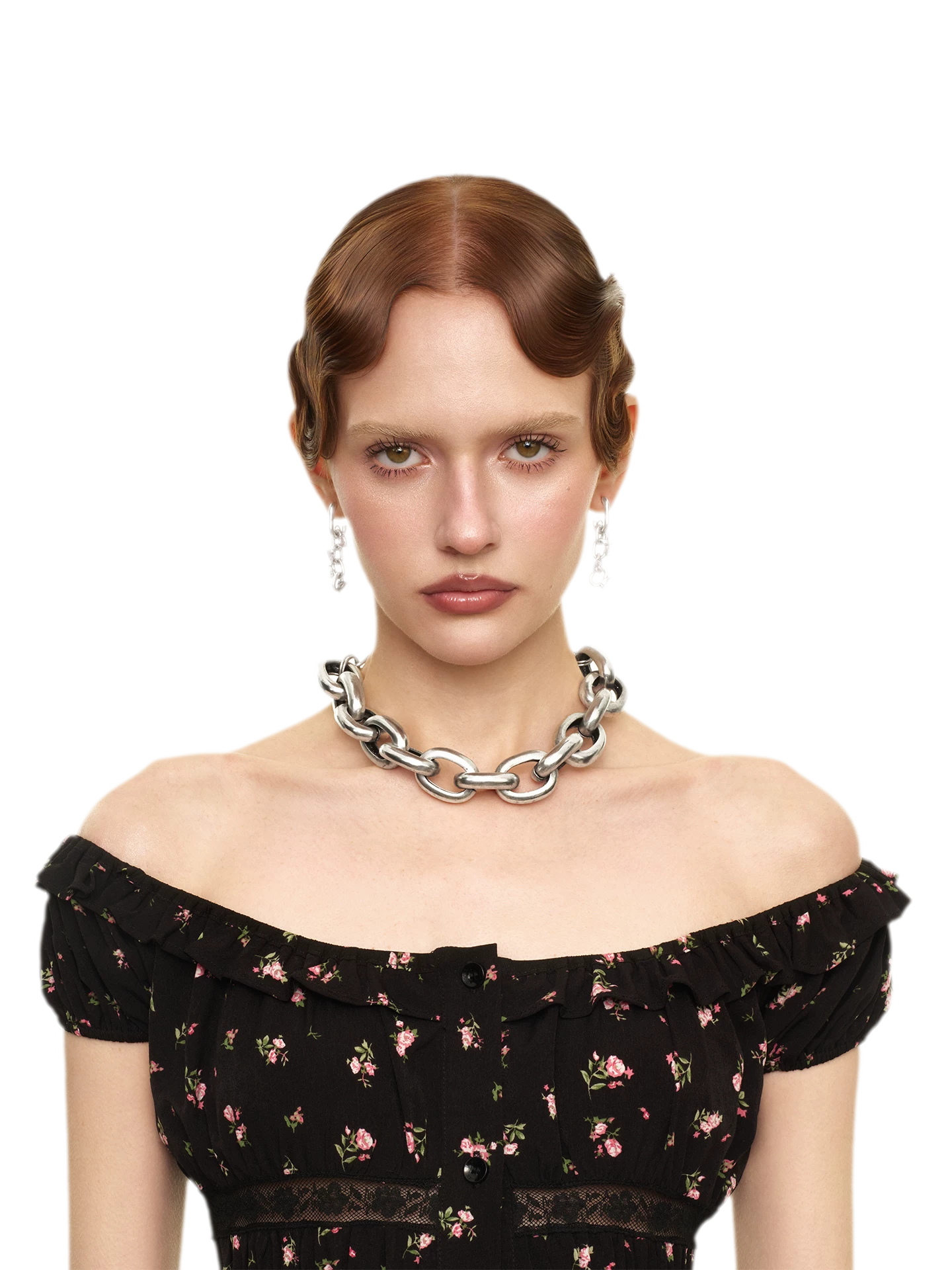 Oval Link Choker Necklace