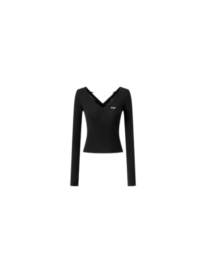 Stretch Two-Way Long-Sleeve Top