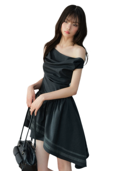 Asymmetric One-Shoulder Dress