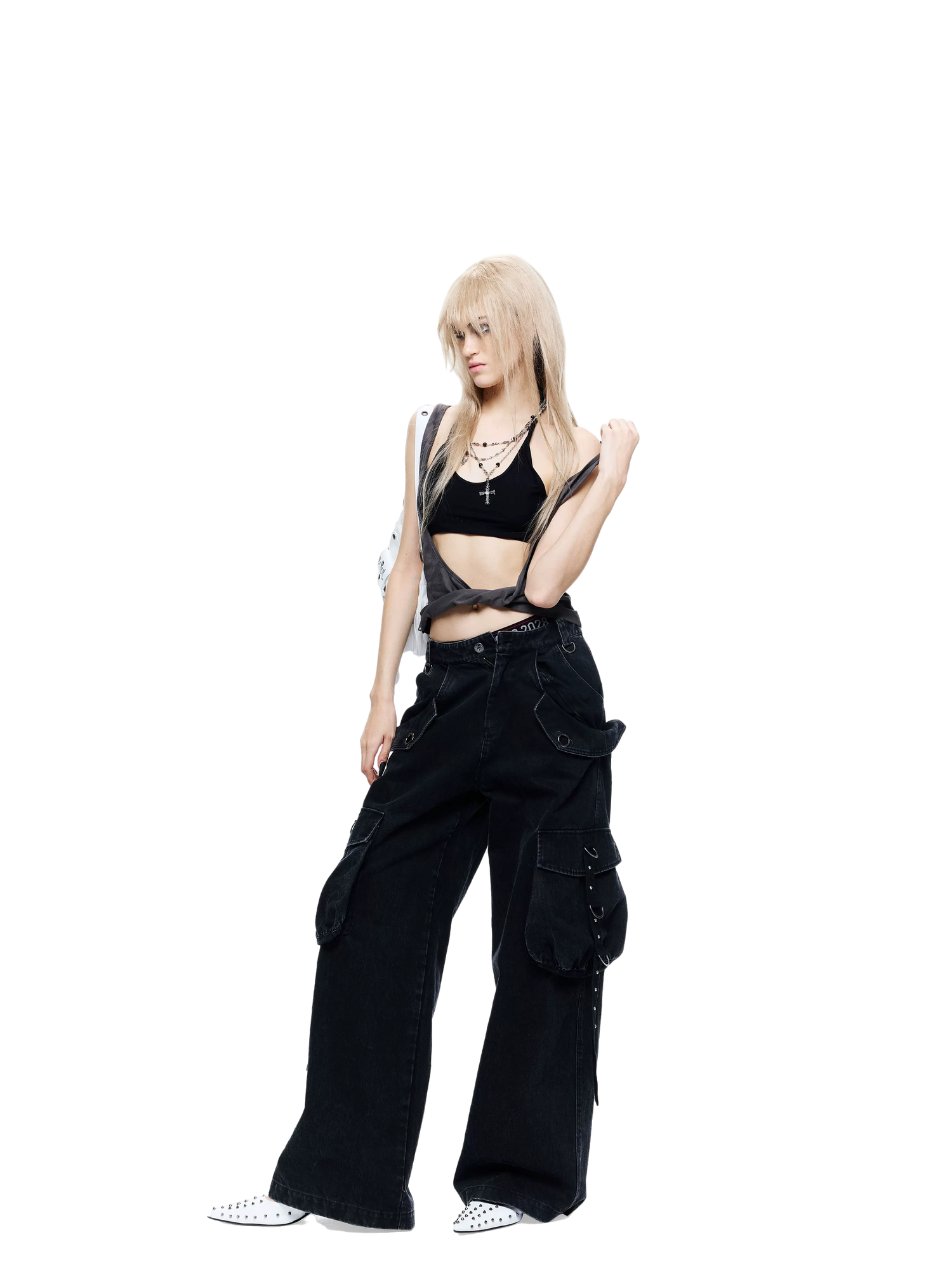 Punk Grunge Reversible Halter Vest