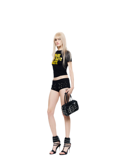 Studded Punk Hot Shorts