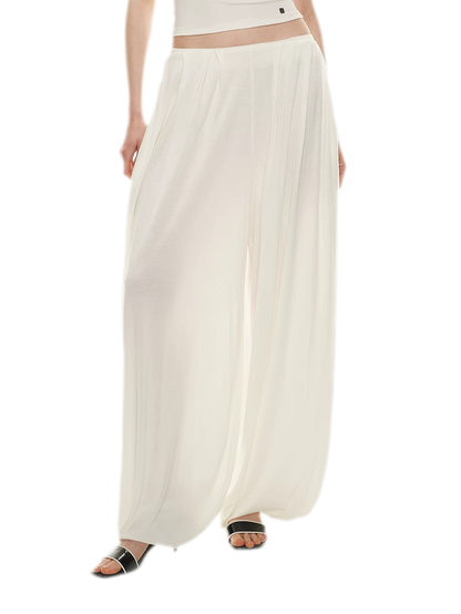 Tencel Blend Relaxed Wide-Leg Pants
