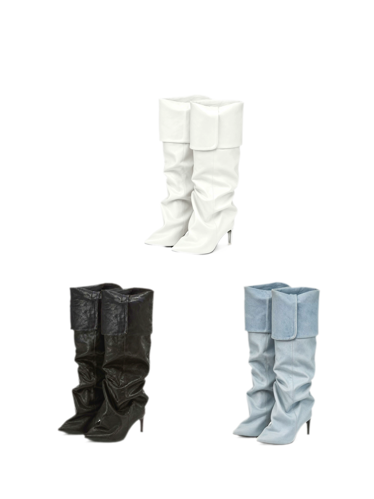 Pointed Toe Slouch Boots