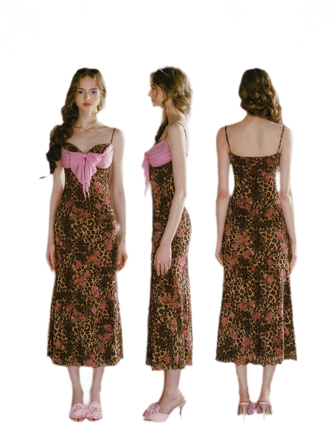 Leopard Print Fishtail Cami Dress