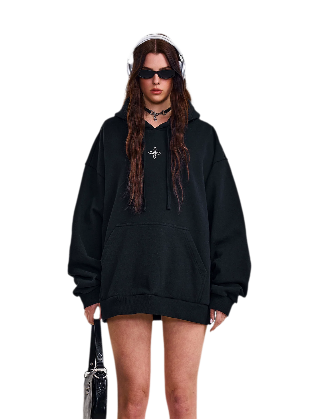 Cross Statue Oversized Hoodie