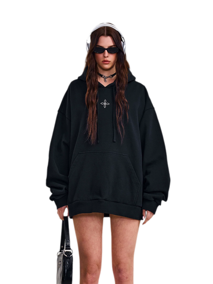 Cross Statue Oversized Hoodie