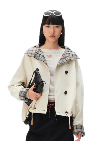 Yarn-Dyed Plaid Reversible Jacket
