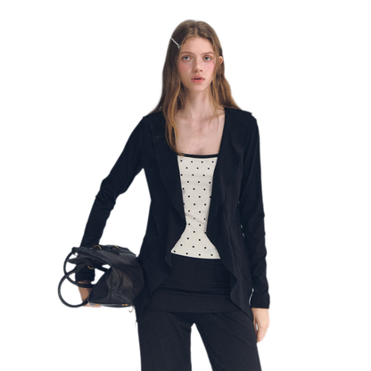 Ruffled Drape Knit Set