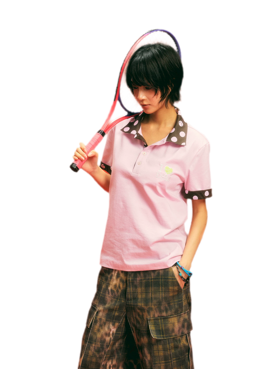 Sorona Polka-Dot Tennis Polo