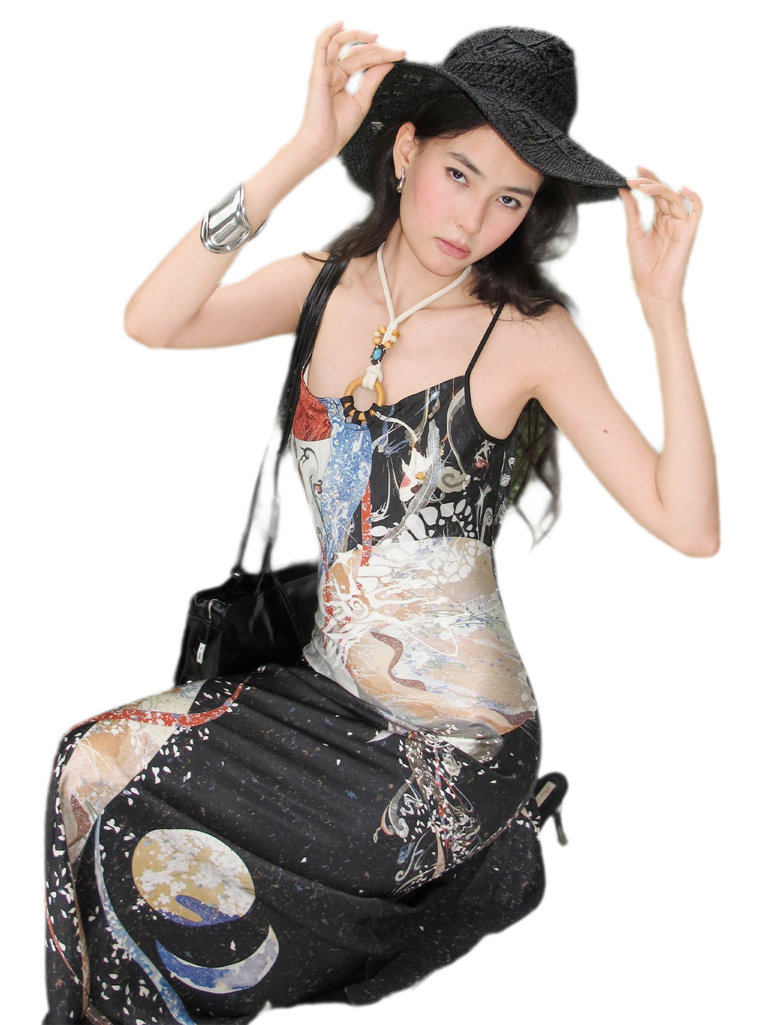 Illustrated Halter Mermaid Dress