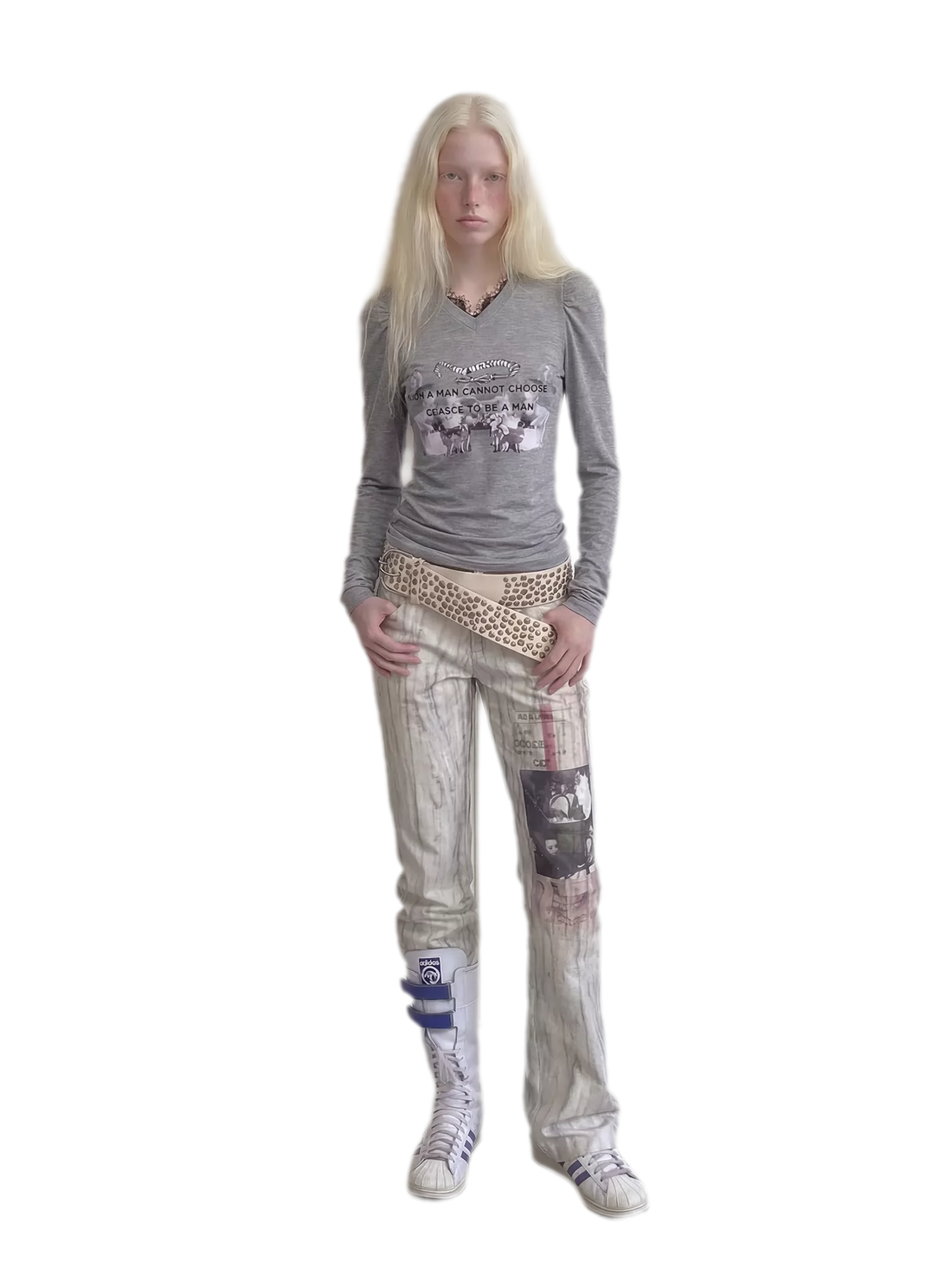 Washed Flared Low-Rise Jeans