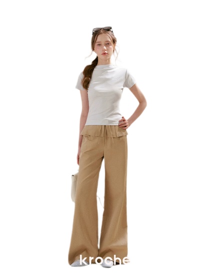 Pleated Wide-Leg Pants