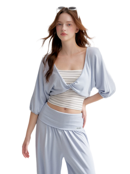 Lantern Sleeve Knit Set