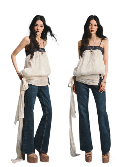Island Silk Tweed Peplum Camisole