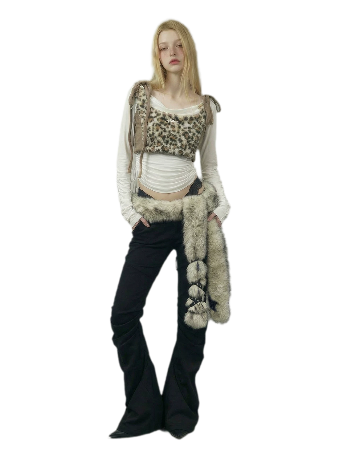 Layered Faux-Fur Statement Scarf