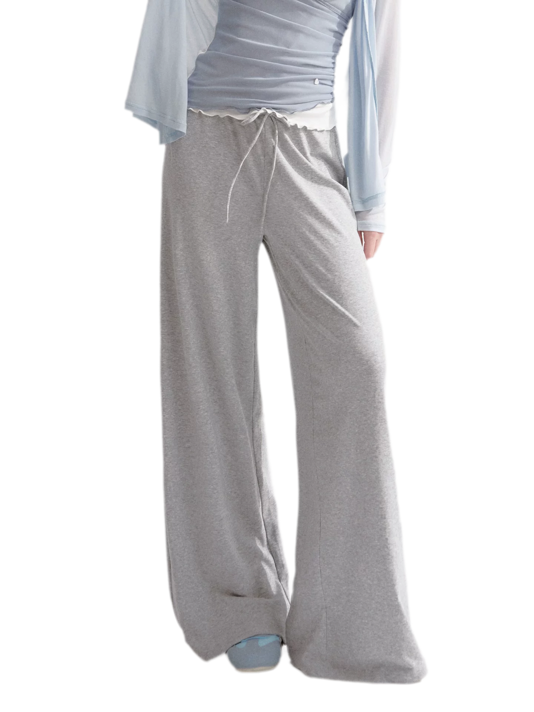Lyocell Elastic Waist Straight Pants