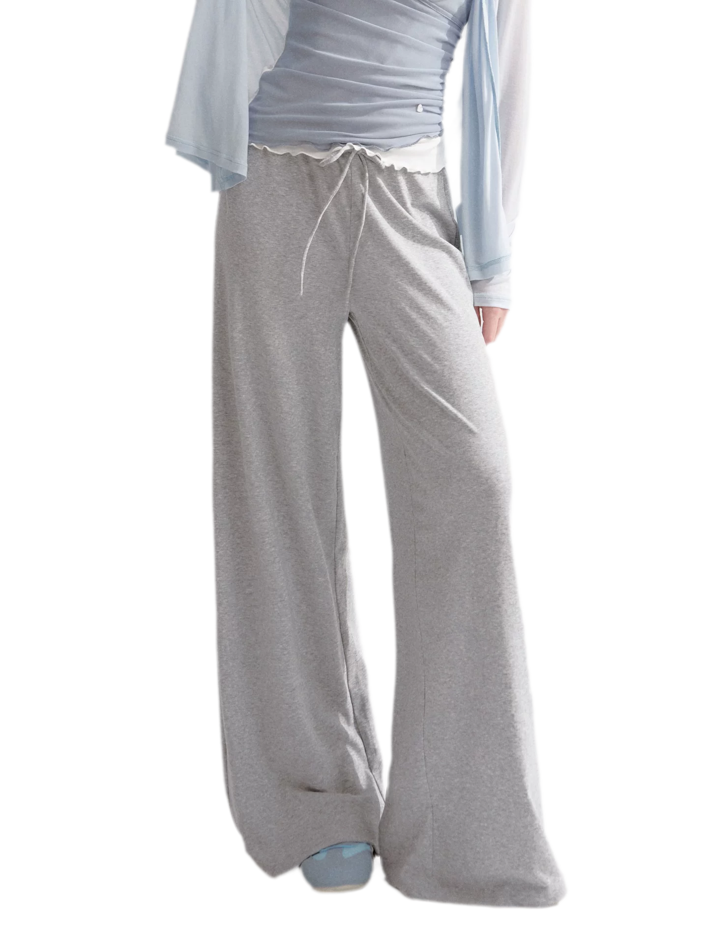 Lyocell Elastic Waist Straight Pants