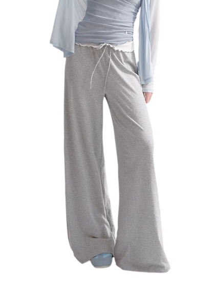 Lyocell Elastic Waist Straight Pants