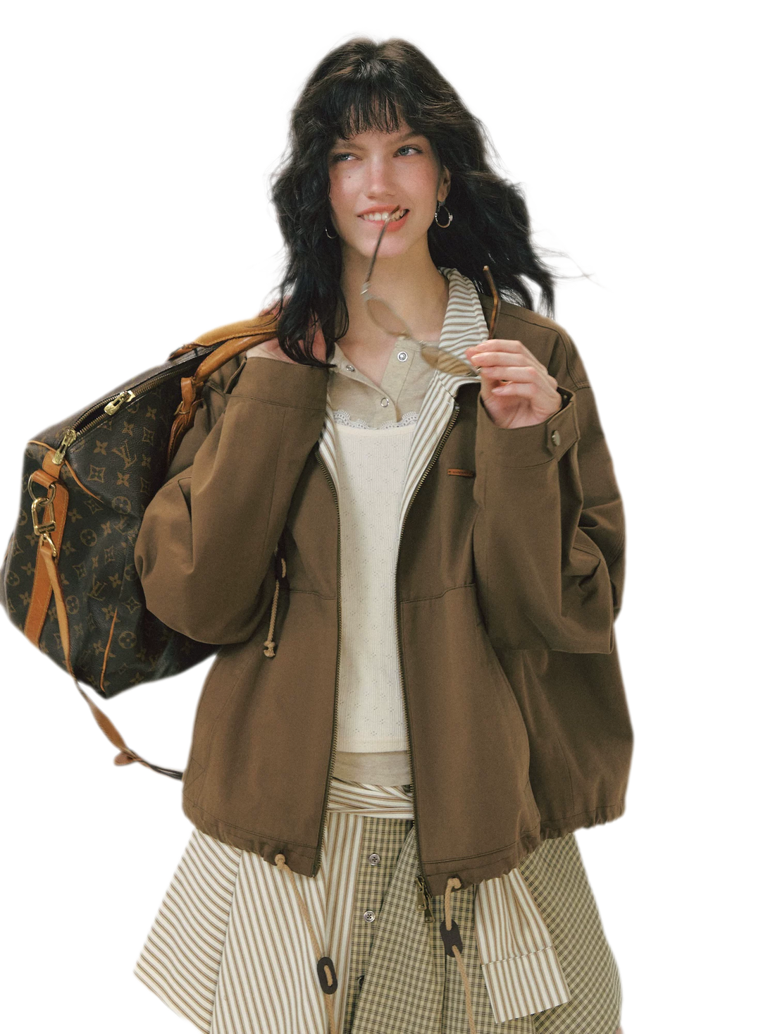 Striped Vintage Utility Jacket