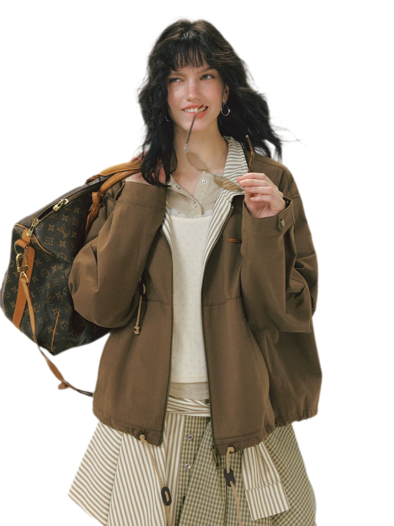 Striped Vintage Utility Jacket