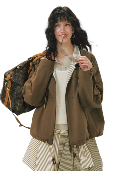 Striped Vintage Utility Jacket