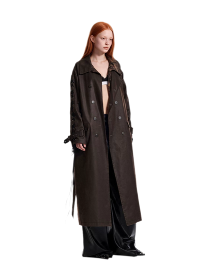 Distressed Punk Trench Coat