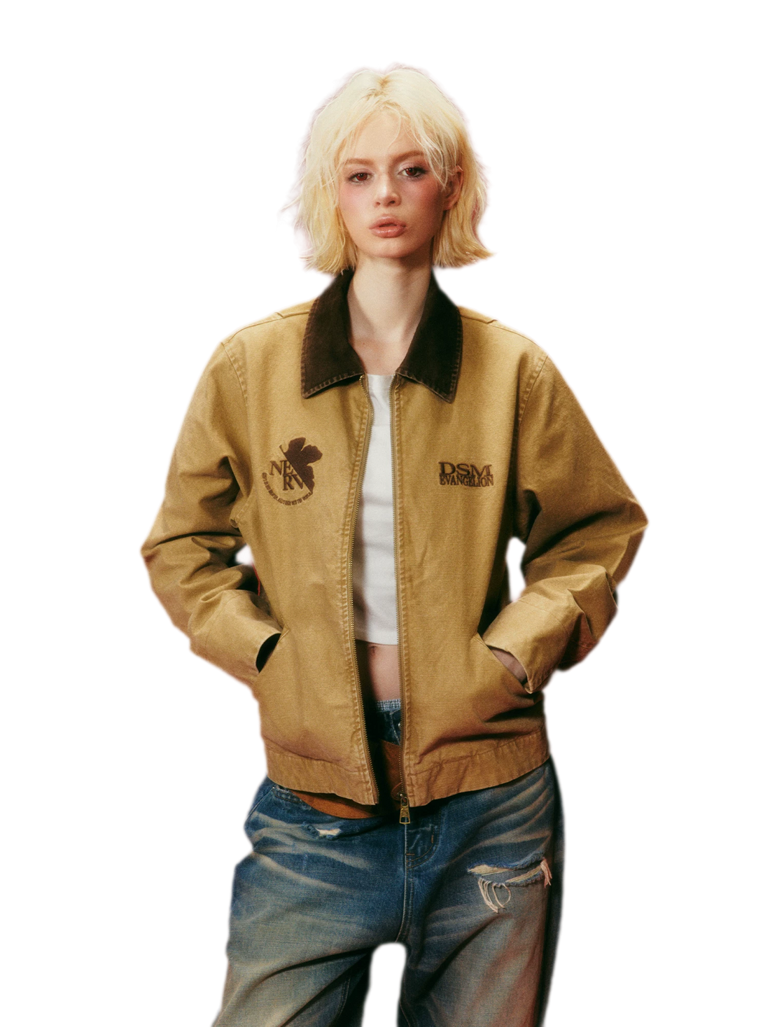 DSM x EVA Washed Detroit Distressed Jacket