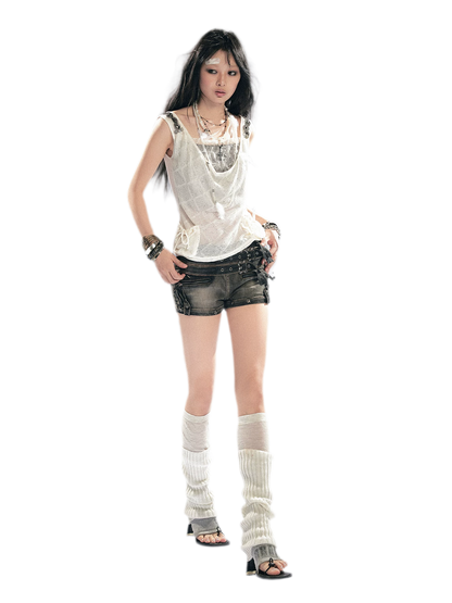 Sequin Lattice Pocket Cami