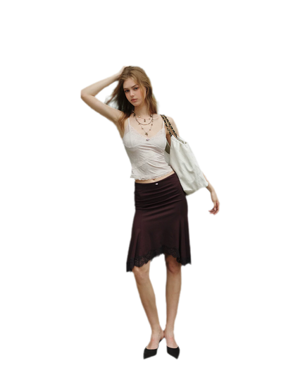 Lace Velvet Cami Top
