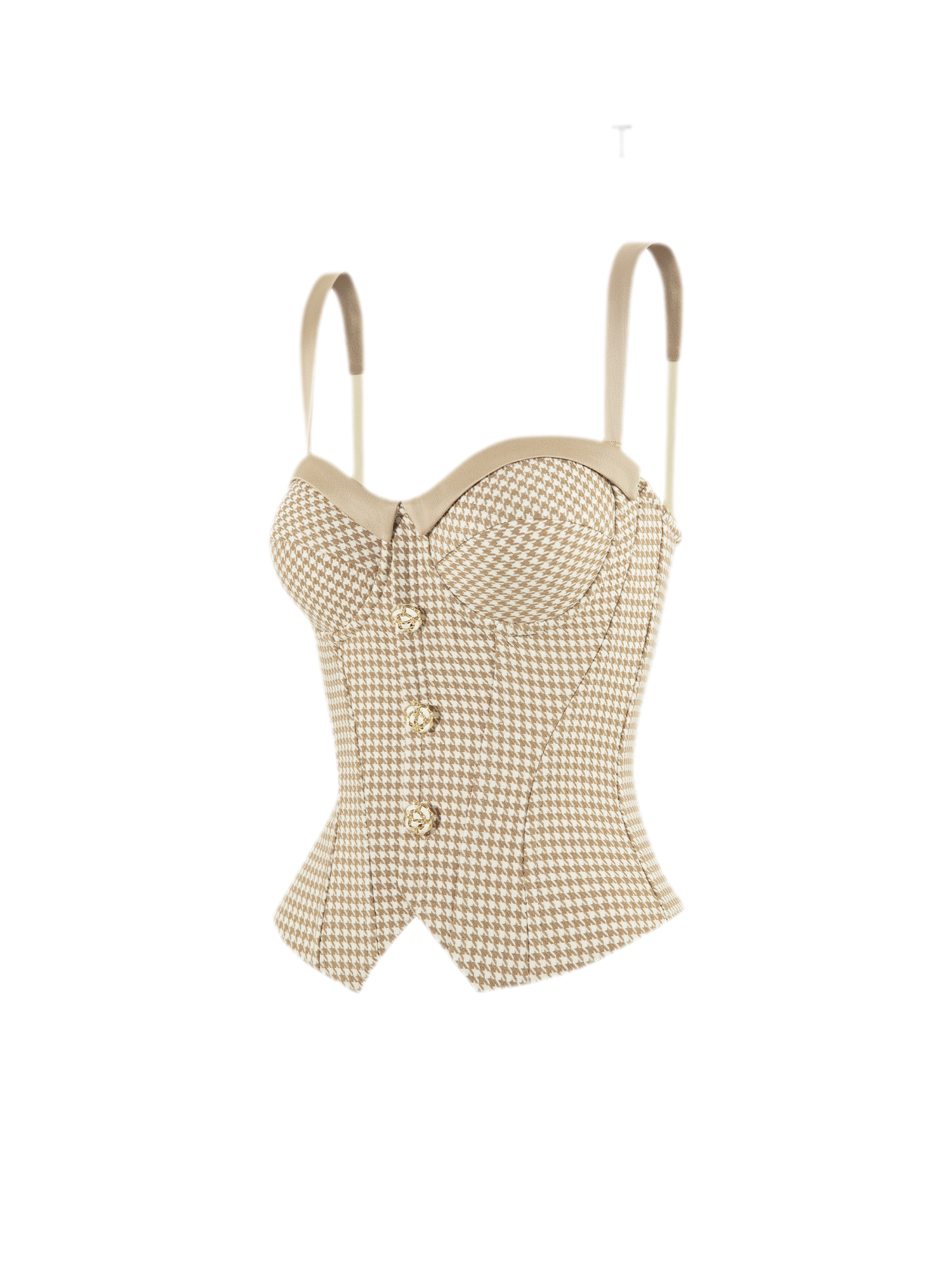 Gilded Houndstooth Corset Camisole